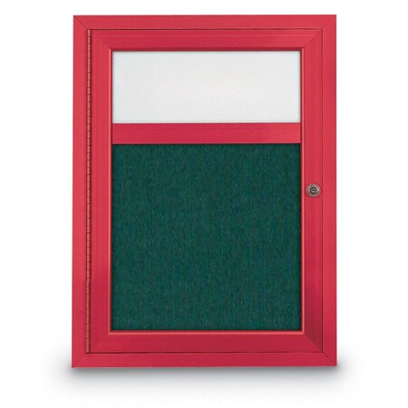 United Visual Products Slim Enclosed Corkboard, 30"x30", Bronze Alum Frame/Dark Spruce UVEB3030-BRONZE-DRKSPR